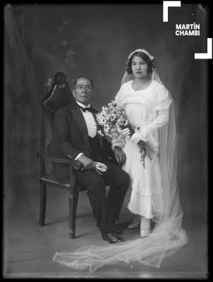 Retrato de novios, José Arturo Yépez Pérez y Mercedes Quintanilla Ormachea