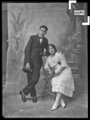 Retrato de novios, Julián Rafael Pareja Flores y  Rosa María Pareja Aguirre