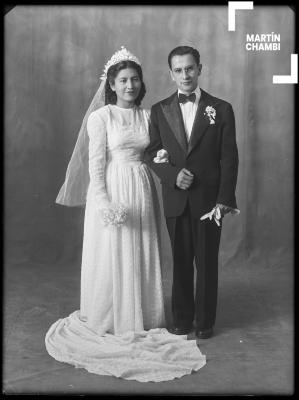 Retrato de novios,Carlos Echegaray Adrián y María Angélica Chambi López