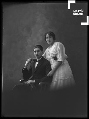 Retrato de novios, Julián Rafael Pareja Flores y  Rosa María Pareja Aguirre