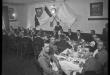 Banquete de bienvenida en honor a la embajada argentina, presidida por el embajador Agustín Pedro Justo. Participan autoridades civiles y militares