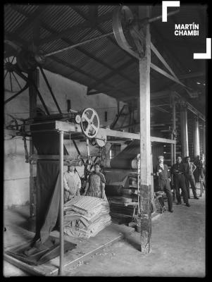 Interior de la fábrica de tejidos Huáscar