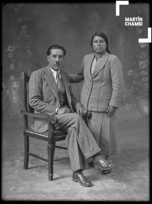Retrato de Néstor Guerra y esposa