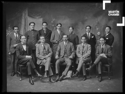Retrato de la directiva de la Fábrica de Hilados y Tejidos de Lana Lucre