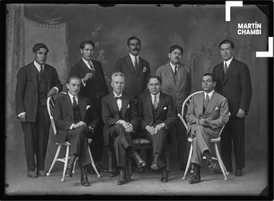 E. Lyon Richard y personal de la Estación Radiotelegráfica del Cuzco