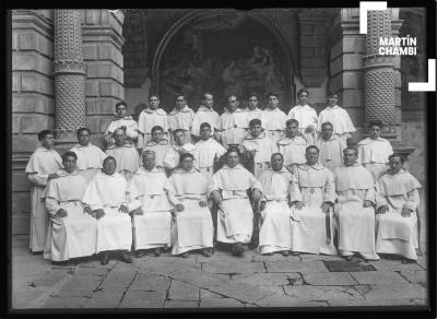 Miembros de la comunidad mercedaria en convento de la Merced