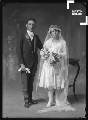 Retrato de los novios Antonio Carrillo Cádagan y Esther Blanco