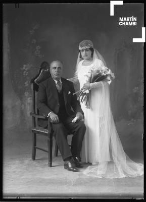 Retrato de novios, Ángel Machado Ovejero y María Antonieta Alfaro Muñoz