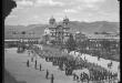 Desfile de escolares y militares en la Plaza de Armas del Cuzco