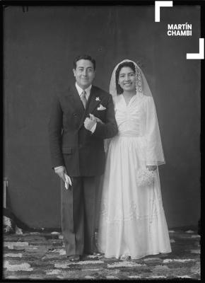 Retrato de  novios, Teo Allaín Álvarez y Celia Chambi López