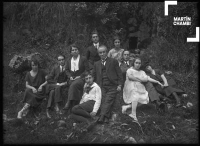 Retrato de la familia de Luchi Lomellini Cotardo en Qolqampata