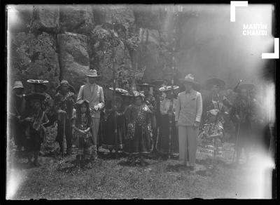 Visita del Príncipe de Gales Eduardo de Windsor. Saqsaywaman, Cuzco