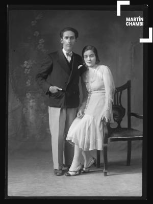 Retrato de pareja Giovanni Ruggeroni Paglino y Teresa María Barberis Montefusco