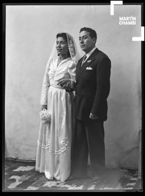 Retrato de novios, Teofilo Allain y Celia Chambi López