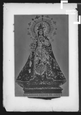 Reproducción fotográfica de imagen, postal de la “ Milagrosa Virgen de Chapi”